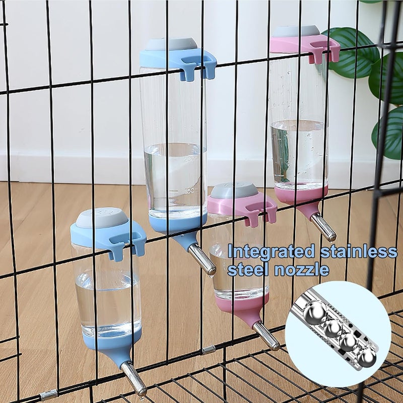 DEEUCHIS Dog Crate Water Bottle - 12 oz No Drip Kennel Pet Water Dispenser, Easy-to-Use Cage Water Bottle for Dogs, Cats, Small Animals, 350ML, Blue - Image 3
